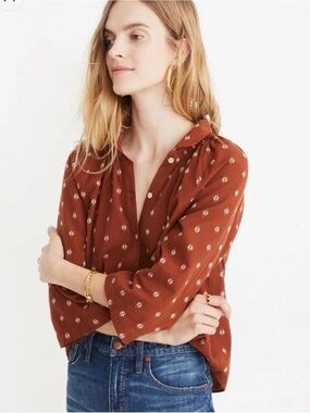 Madewell Terracotta Button-Down Shirt